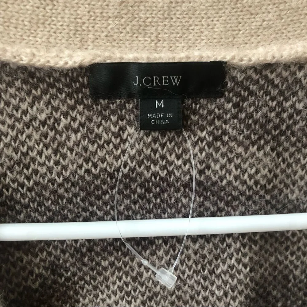 J Crew V-Neck Cardigan in Zebra Stripe